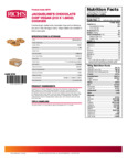 Rich's Jacqueline 1.5 oz. Preformed Vegan Chocolate Chip Cookie Dough Nutrition Information Rich's Jacqueline 1.5 oz. Preformed Vegan Chocolate Chip Cookie Dough Nutrition Information