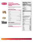 Rich's Jacqueline Vegan Oatmeal Raisin Cookie Dough Nutrition Information Rich's Jacqueline Vegan Oatmeal Raisin Cookie Dough Nutrition Information