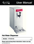 177HWD15G Avantco Hot Water Dispenser Manual 177HWD15G Avantco Hot Water Dispenser Manual