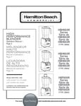 Hamilton Beach HBH550 Fury 3 hp 64 oz. High Performance Bar Blender - 120V