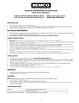 6150 / 6151 Strip Warmer Operation / Parts Manual 6150 / 6151 Strip Warmer Operation / Parts Manual