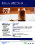 Tate & Lyle Cinnamon Berry Latte Recipe Tate & Lyle Cinnamon Berry Latte Recipe