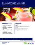 Tate & Lyle Coconut Peach Limeade Recipe Tate & Lyle Coconut Peach Limeade Recipe
