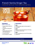 Tate & Lyle French Vanilla Ginger Tea Recipe Tate & Lyle French Vanilla Ginger Tea Recipe