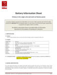 Cardiac Science XBTAED001A 4-Year Intellisense Battery Safety Data Sheet Cardiac Science XBTAED001A 4-Year Intellisense Battery Safety Data Sheet