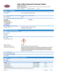 Bunn 39637.0000 Cleaning Tabs SDS Bunn 39637.0000 Cleaning Tabs SDS