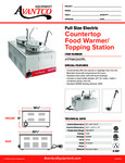 Avantco 177WK12007PL Countertop Food Warmer/Topping Station Avantco 177WK12007PL Countertop Food Warmer/Topping Station