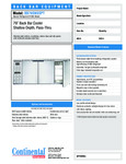 Continental BB79SNSSPT Spec Sheet Continental BB79SNSSPT Spec Sheet