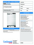 Continental BB24NSS Spec Sheet Continental BB24NSS Spec Sheet