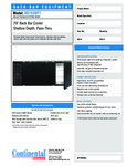 Continental BB79SNPT Spec Sheet Continental BB79SNPT Spec Sheet