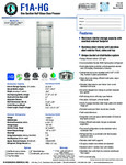 Hoshizaki F1A-HG Spec Sheet Hoshizaki F1A-HG Spec Sheet