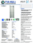 Hoshizaki F1A-HS Spec Sheet Hoshizaki F1A-HS Spec Sheet