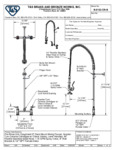 T S B 0123 CR B EasyInstall Deck Mounted 45 High Pre Rinse Faucet With