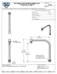 T&S B-2387 Chrome Plated Gooseneck Nozzle 8 1/2