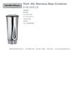 Hamilton Beach 6126-250S-CE Spec Sheet Hamilton Beach 6126-250S-CE Spec Sheet