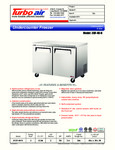 Turbo Air EUF-48-N Spec Sheet Turbo Air EUF-48-N Spec Sheet