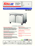 Turbo Air EUF-60-N Spec Sheet Turbo Air EUF-60-N Spec Sheet