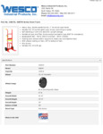 Wesco Industrial Products 240076 Specsheet Wesco Industrial Products 240076 Specsheet