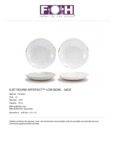 Front of the House DBO162BEP23 Artefact 24 oz. Ash Round Porcelain Low ...