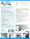 Avantco Refrigeration SSWD3RK Worktop Refrigerator Specsheet Avantco Refrigeration SSWD3RK Worktop Refrigerator Specsheet