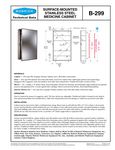 Bobrick 299 spec sheet Bobrick 299 spec sheet