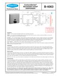 Bobrick B-4063 Spec Sheet Bobrick B-4063 Spec Sheet