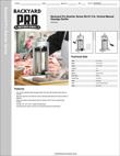 Backyard Pro Butcher Series 56030502 Specsheet Backyard Pro Butcher Series 56030502 Specsheet