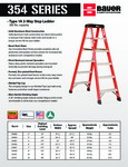 Bauer 354 Series - Fiberglass 1A Two-Way Ladders SS Bauer 354 Series - Fiberglass 1A Two-Way Ladders SS