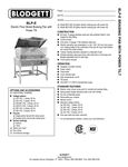 Blodgett BLP-E Spec Blodgett BLP-E Spec