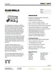 Crown Verity CV-CCB 48in Grill Specsheet Crown Verity CV-CCB 48in Grill Specsheet
