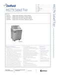Delfield 4427N Salad Top Specs Delfield 4427N Salad Top Specs