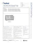 Delfield UC4472N Salad Top Specs Delfield UC4472N Salad Top Specs