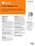 Groen BPM-15EC Spec Sheet Groen BPM-15EC Spec Sheet