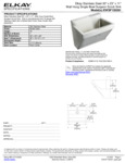 Elkay EWSF130261 Spec Sheet Elkay EWSF130261 Spec Sheet