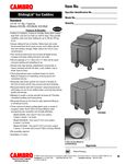 Spec Sheet Spec Sheet