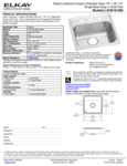 Elkay LRAD191860 Spec Sheet Elkay LRAD191860 Spec Sheet