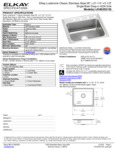Elkay LRAD252155 Spec Sheet Elkay LRAD252155 Spec Sheet