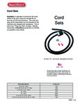 Saniserv Cord Set Spec Sheet Saniserv Cord Set Spec Sheet