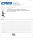 Wesco 934260004 Pedalift Specsheet Wesco 934260004 Pedalift Specsheet