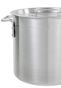 Choice 12 Qt. Standard Weight Aluminum Stock Pot with Cover