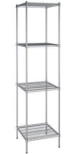 Chrome Wire Shelving Posts Pack Of 4, Nsf Wire Shelving Posts