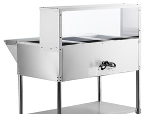 ServIt Three Pan Open Well Electric Steam Table with Undershelf ...