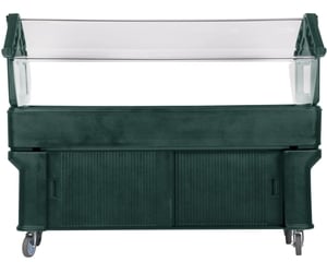 Carlisle 661108 Forest Green 6 Six Star Portable Food Salad Bar With Storage Base