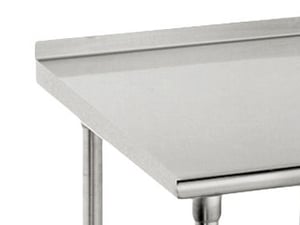 undershelf backsplash fag tabco advance table galvanized steel