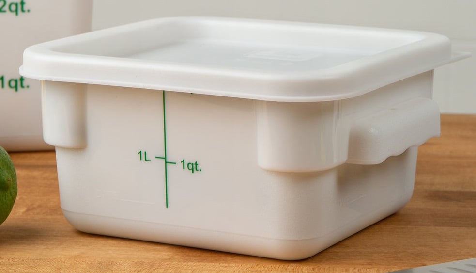 Choose Size Plastic Bin Stackable White Food Safe 