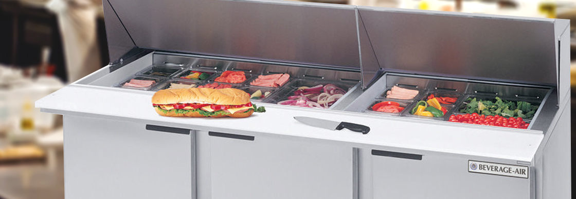 Best Prep Tables For Pizza Sandwich, Food Prep Table With Cooler