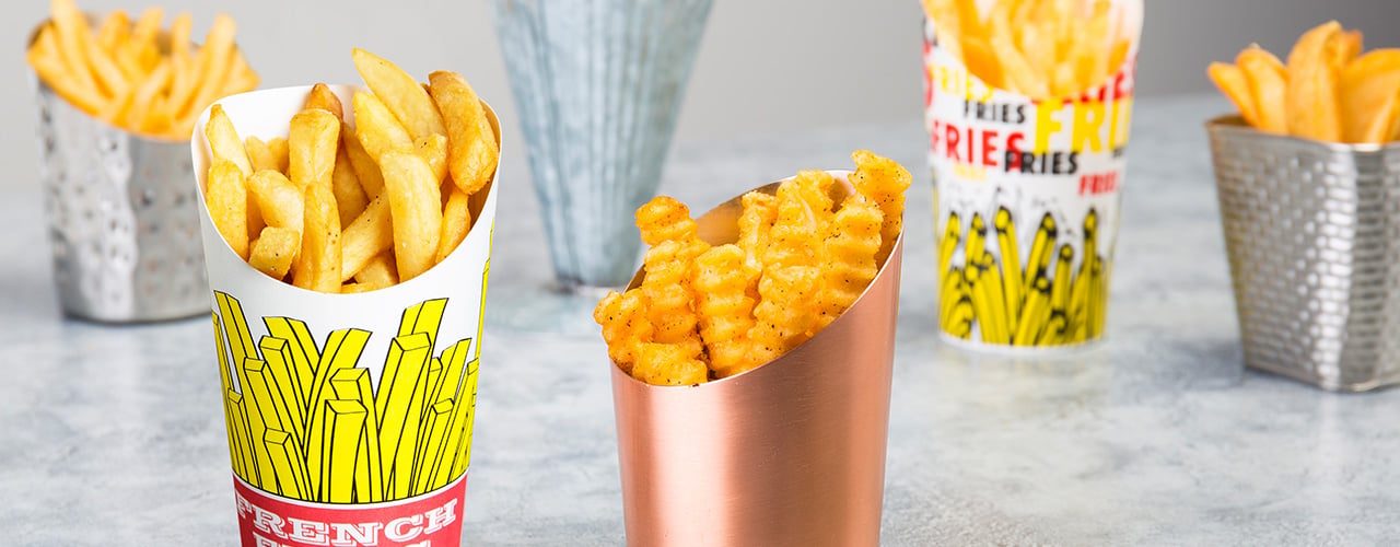 Custom Design Disposable French Fry Holders Craft Paper Cup For