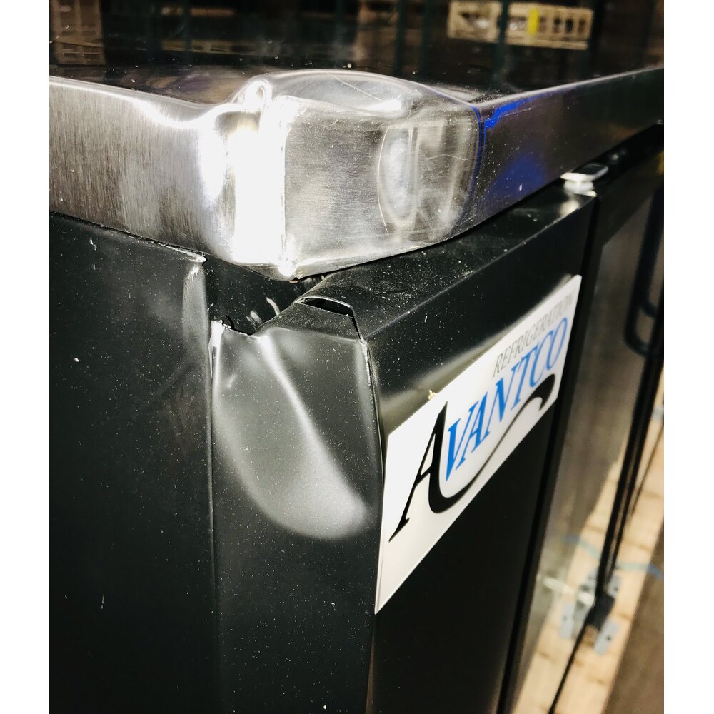 Scratch and Dent Avantco UBB4GHC 90" Black Counter Height Glass Door