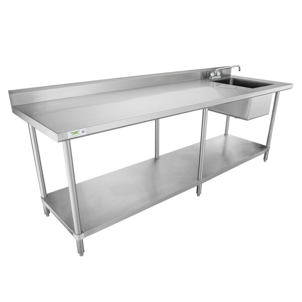 Scratch and Dent Sink on Right Regency 30" x 96" 16 Gauge ...