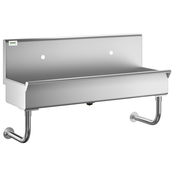 Scratch and Dent Regency Wall-Mounted 48" x 17 1/2" Hand Sink for 2 Single-Inlet Faucets